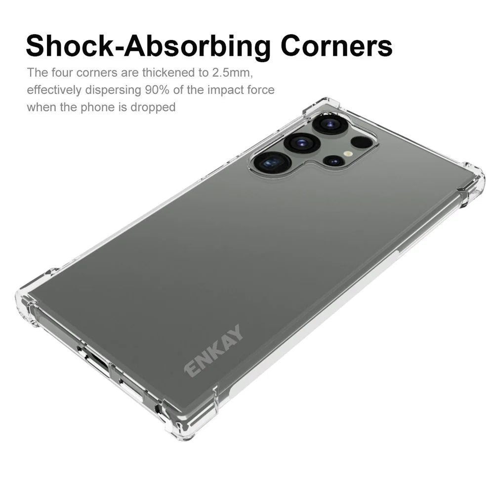 ENKAY HAT PRINCE For Samsung Galaxy S24 Ultra HD Clear Case Anti-drop Thickened Corners Shell - 2