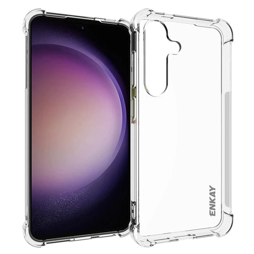 ENKAY HAT PRINCE For Samsung Galaxy S24+ Anti-Slip Phone Case Thickened Corners Shell HD Clear Cover - 1
