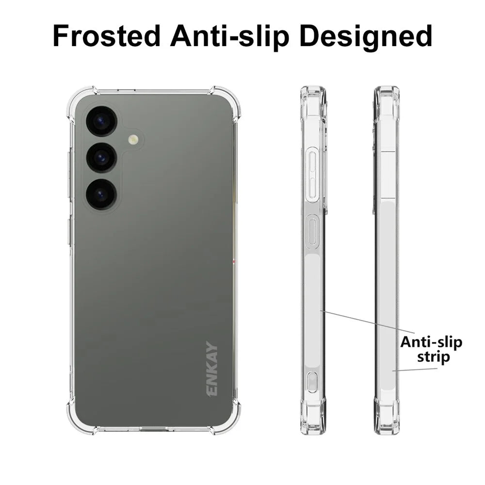 ENKAY HAT PRINCE For Samsung Galaxy S24 Cases Thickened Corners Phone Shell Clear Cell Phone Cover - 4