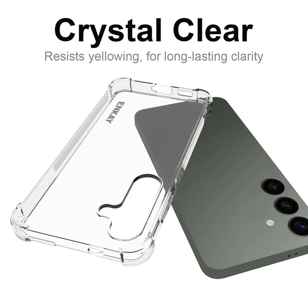 ENKAY HAT PRINCE For Samsung Galaxy S24 Cases Thickened Corners Phone Shell Clear Cell Phone Cover - 5