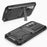 R-JUST For Samsung Galaxy S24+ Phone Case Kickstand Cover Built-in Tempered Glass Screen Protector - Black - 2