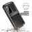 R-JUST For Samsung Galaxy S24+ Phone Case Kickstand Cover Built-in Tempered Glass Screen Protector - Black - 6