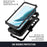 R-JUST For Samsung Galaxy S24+ Phone Case Kickstand Cover Built-in Tempered Glass Screen Protector - Black - 7
