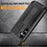 R-JUST For Samsung Galaxy S24+ Cell Phone Case PC+Silicone+Metal Kickstand Cover - Black - 3