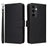 For Samsung Galaxy A35 5G Magnetic Case BETOPNICE Detachable PU Leather Phone Cover with Strap - Black - 1