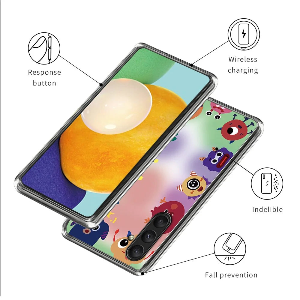 For Samsung Galaxy A25 5G (Global) (161.0 x 76.5 x 8.3mm) TPU Case with Pattern Printing - Monsters - 3