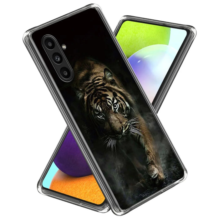 For Samsung Galaxy A14 4G  / 5G Phone Case Slim Pattern Printed TPU Cover - Tiger - 1
