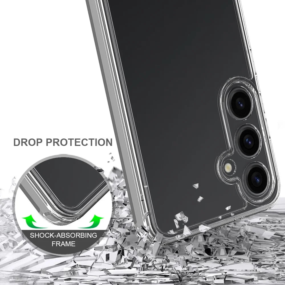 For Samsung Galaxy A55 5G Clear Case Acrylic+TPU Anti-scratch Phone Cover - 4