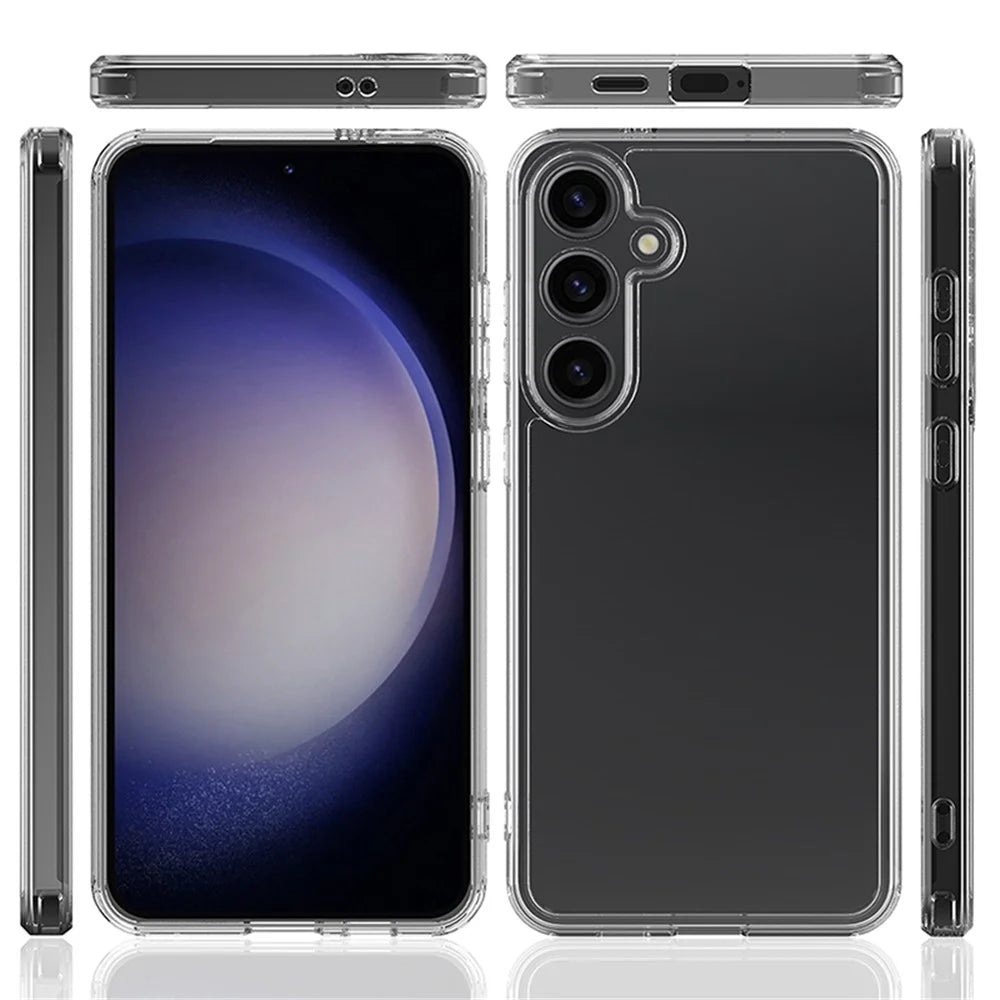For Samsung Galaxy A55 5G Clear Case Acrylic+TPU Anti-scratch Phone Cover - 7