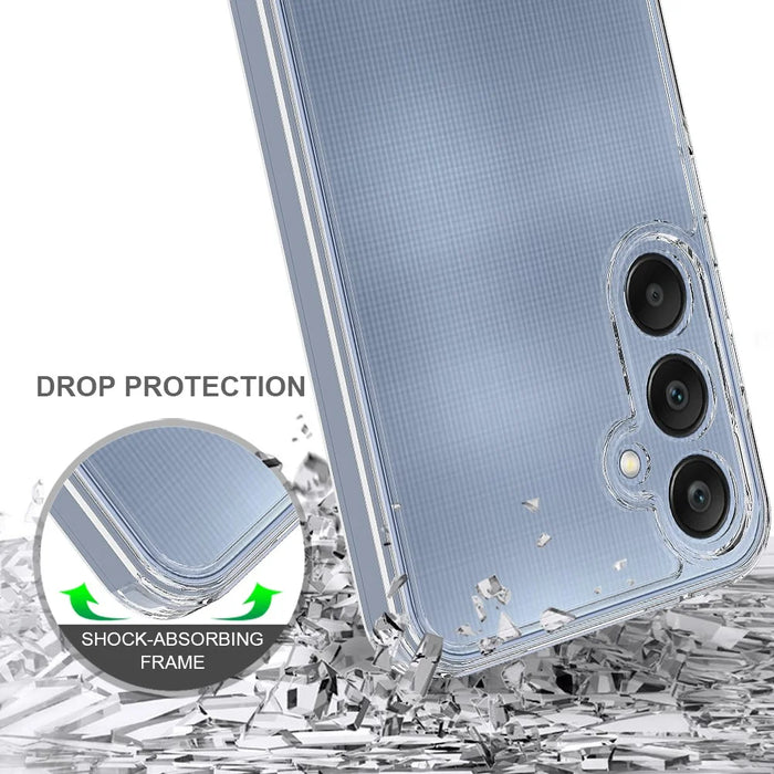 For Samsung Galaxy A35 5G Clear Phone Cover Acrylic+TPU Case Anti-scratch - 4