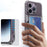 For iPhone 14 Pro Max Clear Case PC+TPU Kickstand Cover Card Slot - Transparent Black - 3