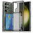 For Samsung Galaxy S24 Ultra Phone Case with Card Holder Kickstand - Transparent Black - 2
