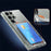 For Samsung Galaxy S24 Ultra Phone Case with Card Holder Kickstand - Transparent Black - 5
