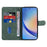 For Samsung Galaxy A35 5G Leather Case Imprinted Line Phone Wallet Cover - Green - 2