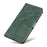 For Samsung Galaxy A35 5G Leather Case Imprinted Line Phone Wallet Cover - Green - 5