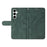 For Samsung Galaxy A35 5G Leather Case Imprinted Line Phone Wallet Cover - Green - 6