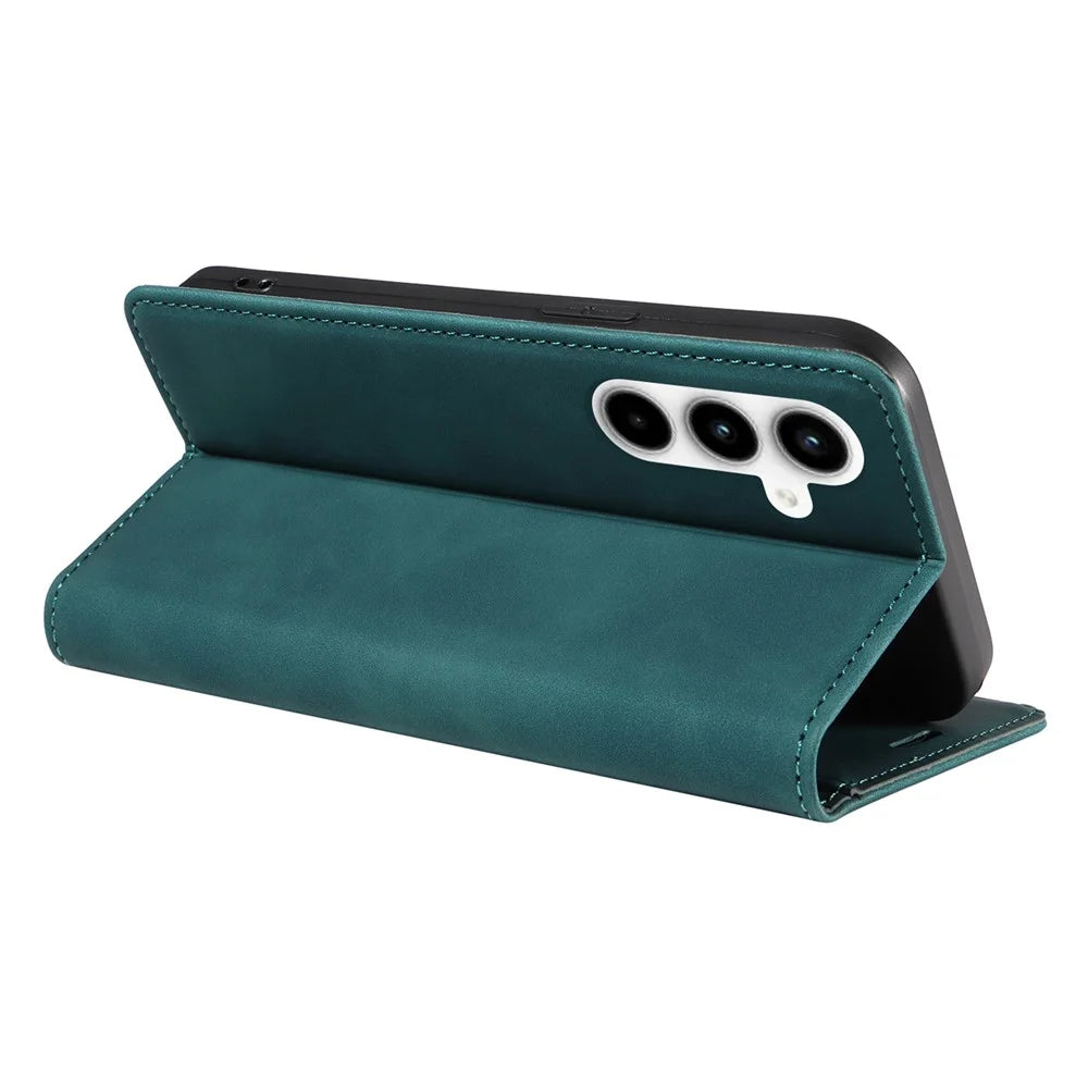 BETOPNICE 003 for Samsung Galaxy A35 5G Magnetic Phone Case RFID Blocking Card Slots Cover - Green - 4