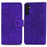 For Samsung Galaxy A55 5G Case Imprinted Flower Calf Texture Cover - Purple - 1
