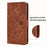 For Samsung Galaxy A55 5G Case Imprinted Flower Calf Texture Cover - Purple - 7