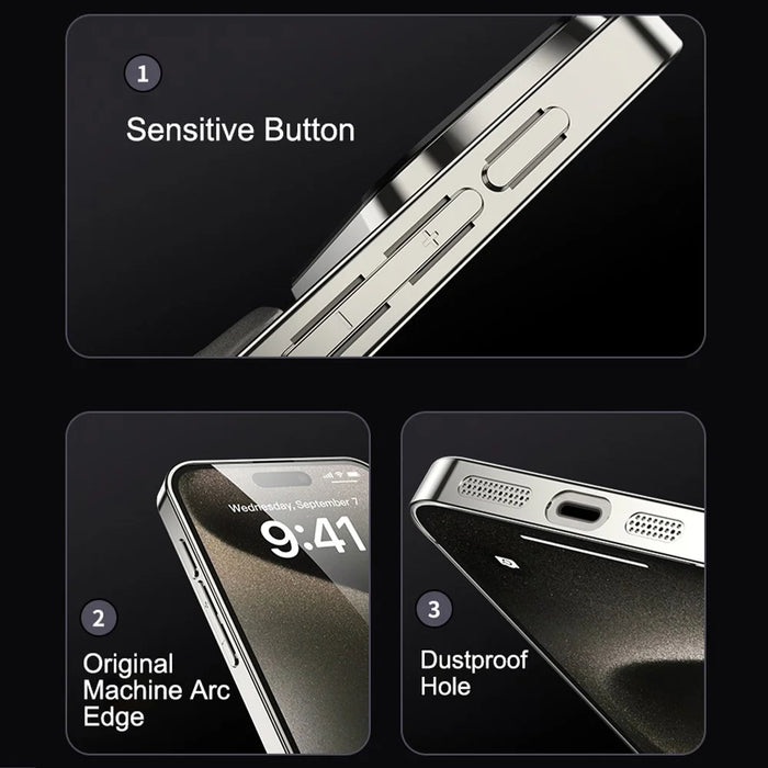 VOERO For iPhone 12 Pro Kickstand Case Electroplating Shockproof PC Phone Cover - Titanium - 6