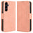 For Samsung Galaxy A55 5G Leather Phone Case Multiple Card Slots Stand Cover - Pink - 1