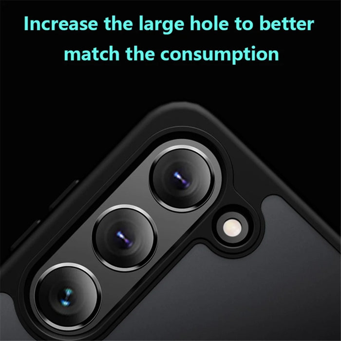 X-LEVEL For Samsung Galaxy S24 Ultra Acrylic Phone Case Skin-touch Rubberized Cover - Black - 6
