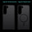 X-LEVEL For Samsung Galaxy S24 Ultra Acrylic Phone Case Skin-touch Rubberized Cover - Black - 7