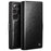 QIALINO For Samsung Galaxy S24 Ultra Wallet Case Genuine Cow Leather Folio Flip Cover - Black - 1
