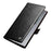 QIALINO For Samsung Galaxy S24 Ultra Wallet Case Genuine Cow Leather Folio Flip Cover - Black - 4