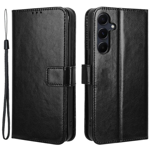 Case for Samsung Galaxy A35 5G Leather Phone Case with Card Holder TPU Inner Shell - Black - 1