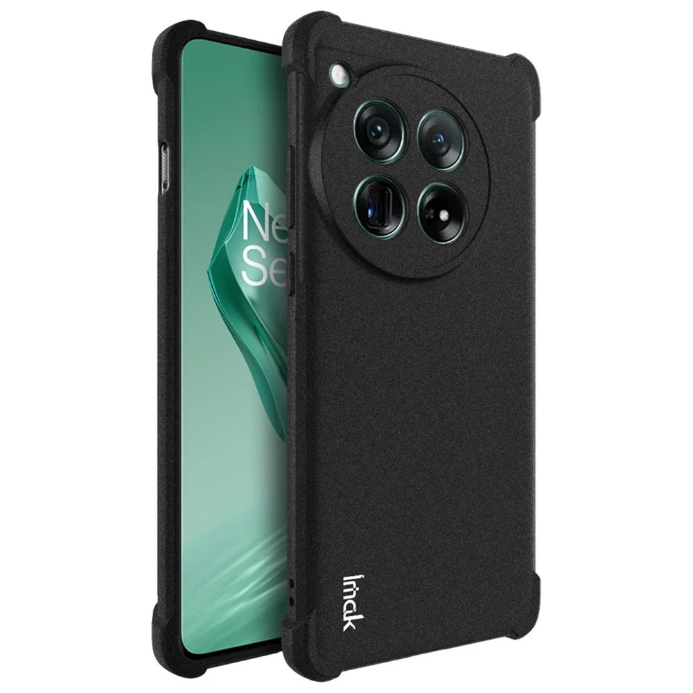 IMAK For OnePlus 12 5G Matte TPU Case Phone Cover Drop-proof Protection - Black - 1