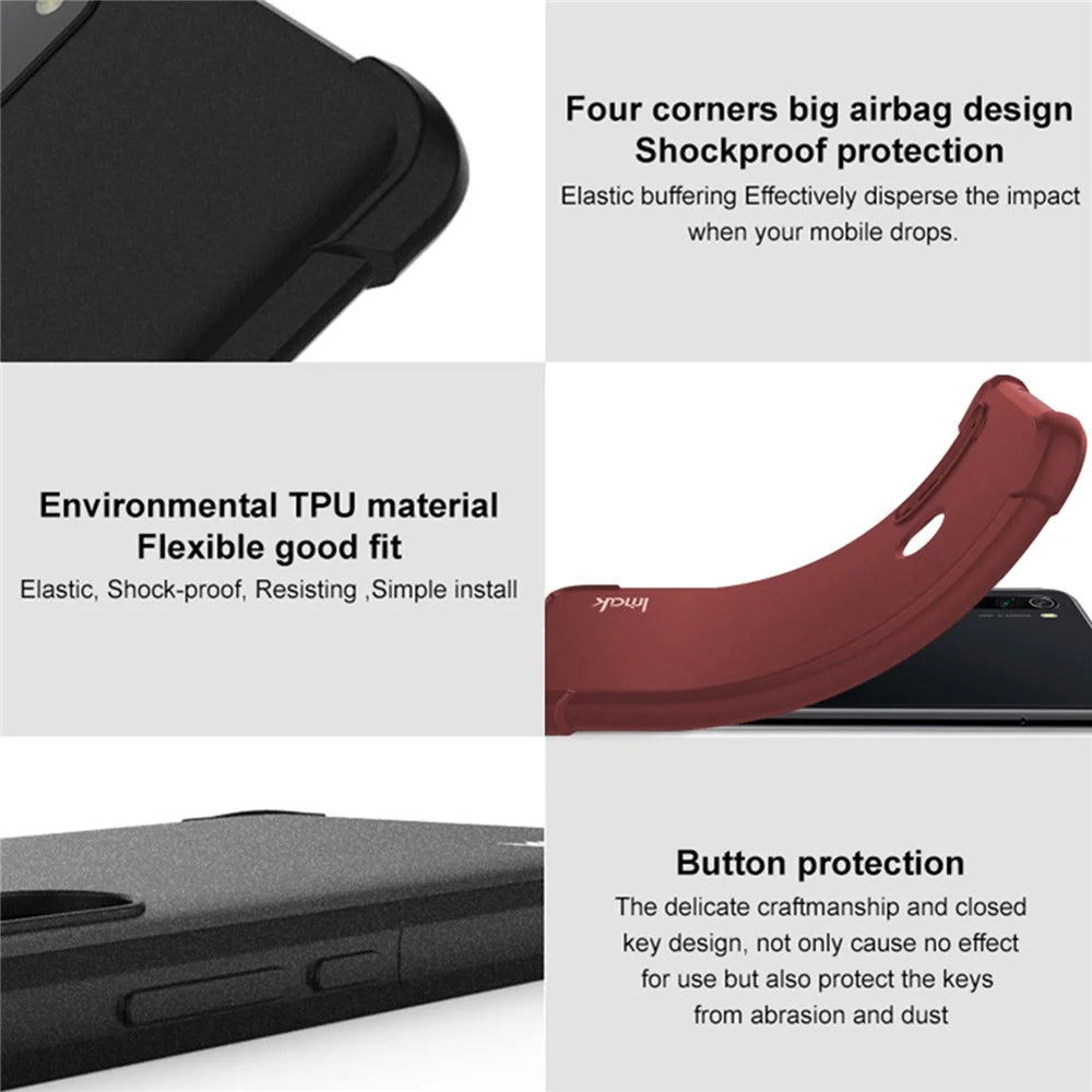 IMAK For OnePlus 12 5G Matte TPU Case Phone Cover Drop-proof Protection - Black - 5