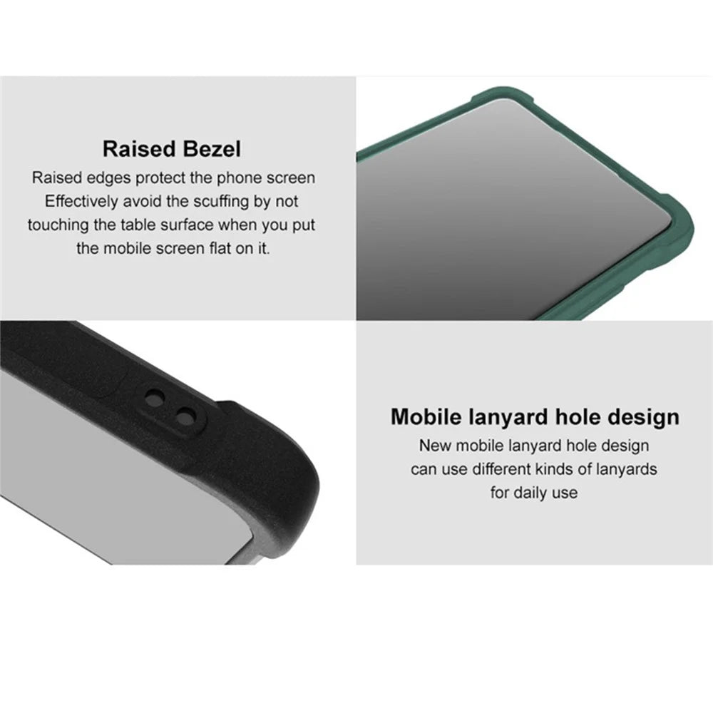 IMAK For OnePlus 12 5G Matte TPU Case Phone Cover Drop-proof Protection - Black - 6