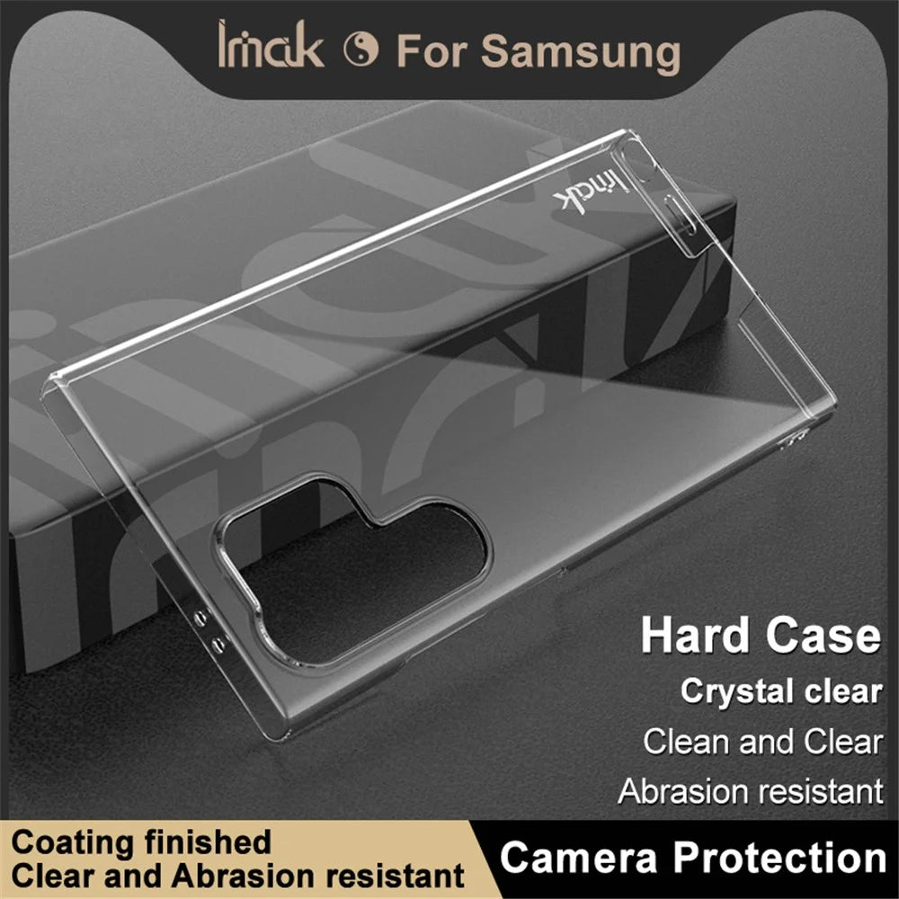 IMAK Crystal Case II Pro for Samsung Galaxy S24 Ultra Phone Case Hard PC Clear Slim-Fit Back Shell - 5