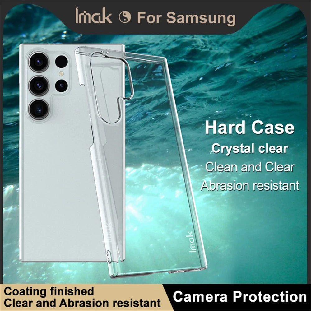 IMAK Crystal Case II Pro for Samsung Galaxy S24 Ultra Phone Case Hard PC Clear Slim-Fit Back Shell - 6