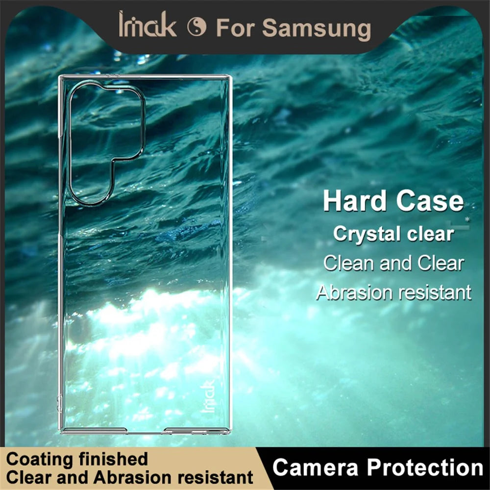 IMAK Crystal Case II Pro for Samsung Galaxy S24 Ultra Phone Case Hard PC Clear Slim-Fit Back Shell - 7