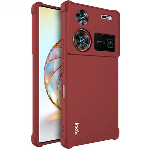 IMAK For ZTE nubia Z60 Ultra Case Soft TPU Reinforced Corners Matte Cell Phone Cover - Red - 1