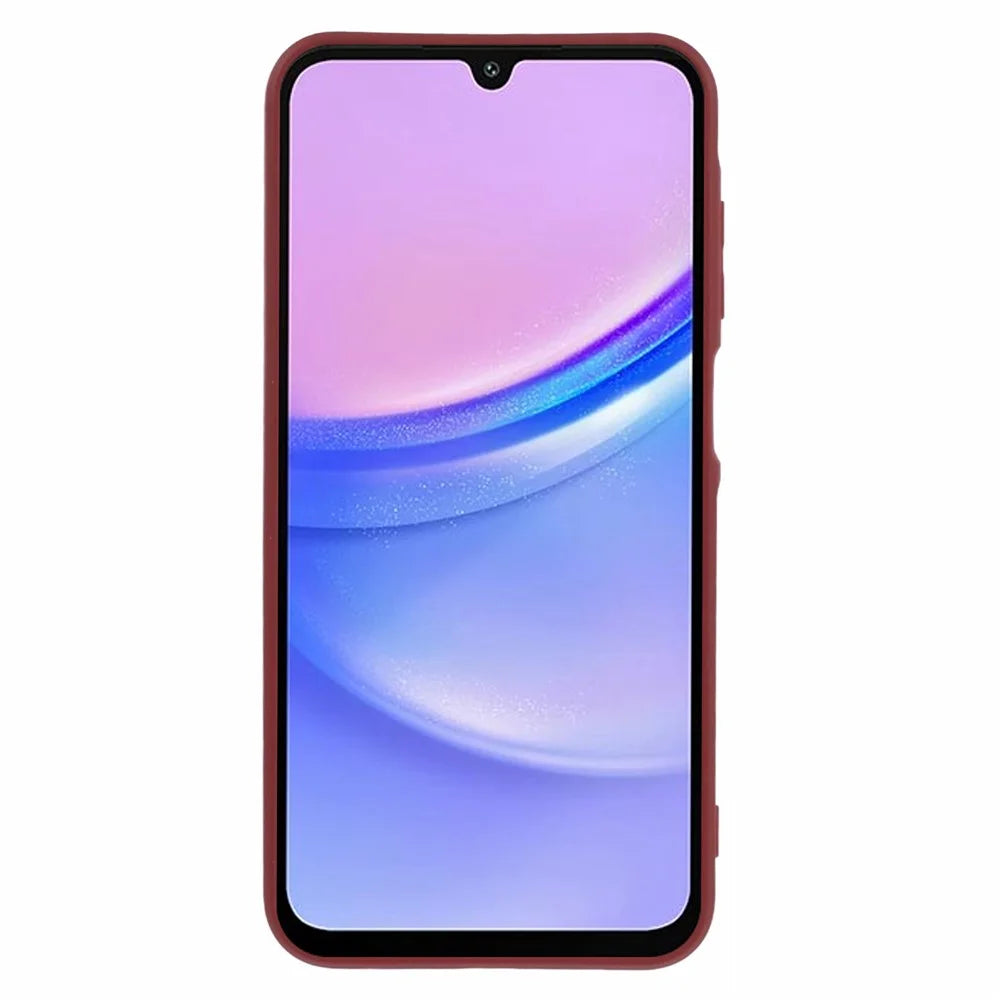YX Series For Samsung Galaxy A15 4G / A15 5G Back Case Matte TPU Precise Cutout Phone Shell - Wine Red - 2