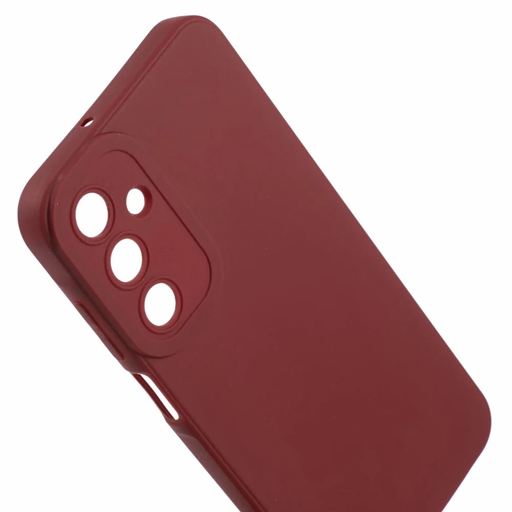 YX Series For Samsung Galaxy A25 5G (Global) (161.0 x 76.5 x 8.3mm) TPU Matte Case with Precise Lens Cutout - Wine Red - 6