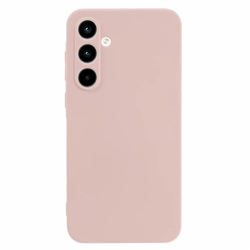 For Samsung Galaxy A55 5G Phone Case TPU Shockproof Cover with Soft Fiber Lining - Pink - 1