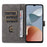 For ZTE Blade A54 Wallet Case Leather RFID Blocking Phone Cover with Hand Strap - Black - 2