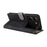 For ZTE Blade A54 Wallet Case Leather RFID Blocking Phone Cover with Hand Strap - Black - 4