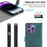 For ZTE Blade A54 Wallet Case Leather RFID Blocking Phone Cover with Hand Strap - Black - 6