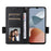 For ZTE Blade A54 Case Leather Wallet Phone Cover with Wrist Strap - Black - 2