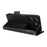 For ZTE Blade A54 Case Leather Wallet Phone Cover with Wrist Strap - Black - 4
