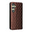 For Samsung Galaxy S24 Magnetic Phone Case Rhombus Pattern Leather Cover - Brown - 6