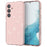 For Samsung Galaxy S24 TPU Case Glitter Clear Phone Back Cover - Transparent Pink - 1