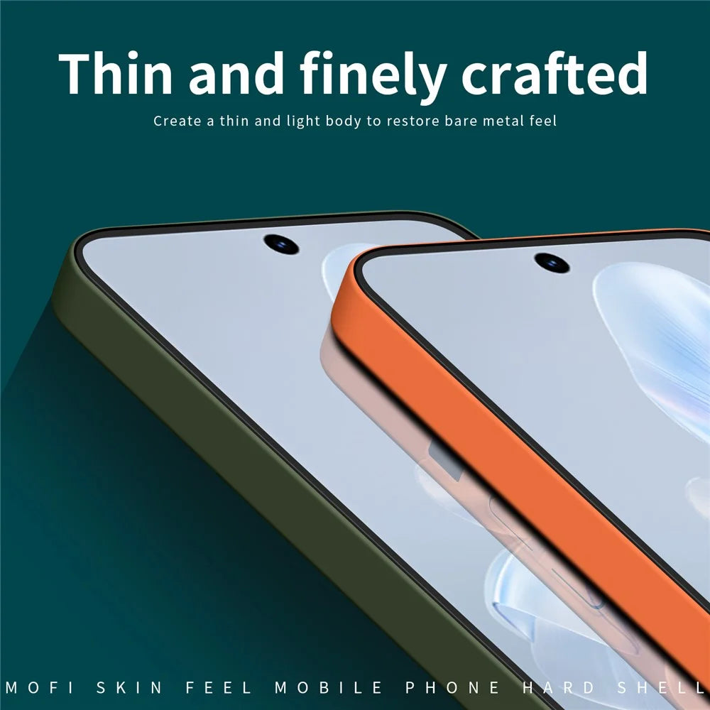 MOFI JK Qin Series For vivo S18 5G Case TPU+Acrylic Skin-Touch Phone Back Cover - Orange - 4