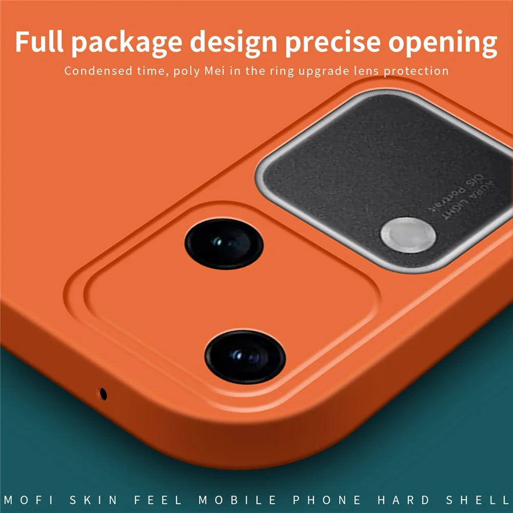 MOFI JK Qin Series For vivo S18 5G Case TPU+Acrylic Skin-Touch Phone Back Cover - Orange - 5