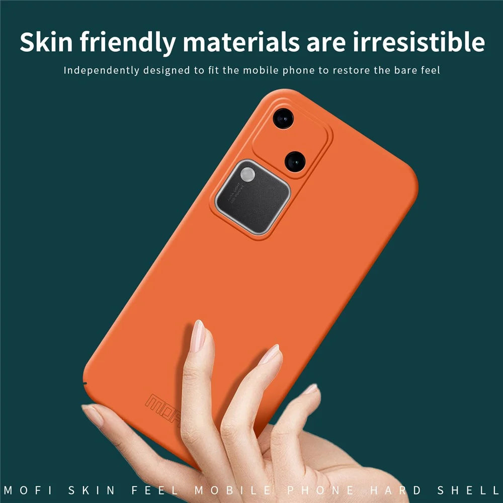 MOFI JK Qin Series For vivo S18 5G Case TPU+Acrylic Skin-Touch Phone Back Cover - Orange - 6